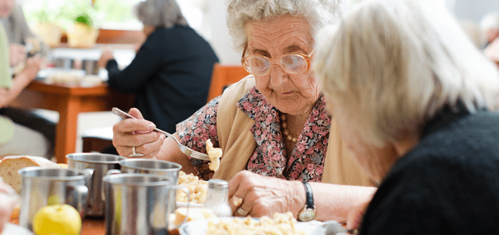 grand ma eating lunch