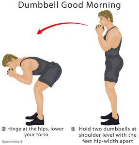 Dumbbell Good Morning Exercise