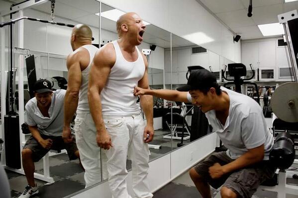 Vin Diesel Training in Gym